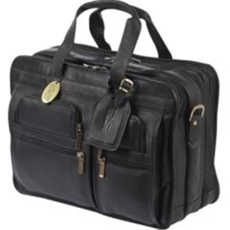 Claire Chase 154XL-JUMBO-black Jumbo Executive Computer Briefcase - Black 844739031920